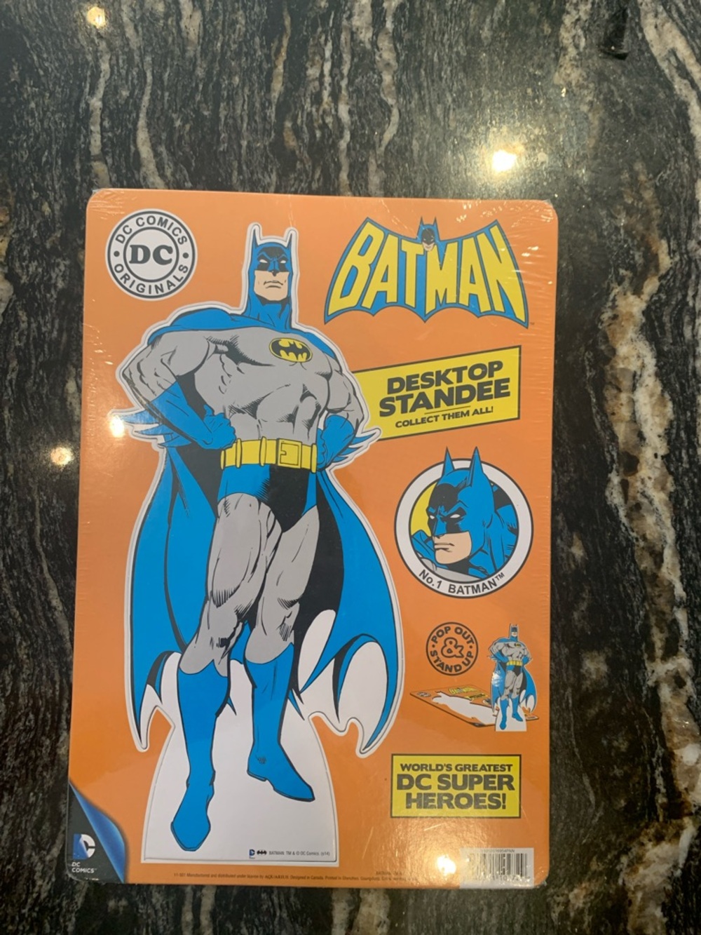 DC Batman Orange Blue Yellow Graphic Desktop Standee Poster